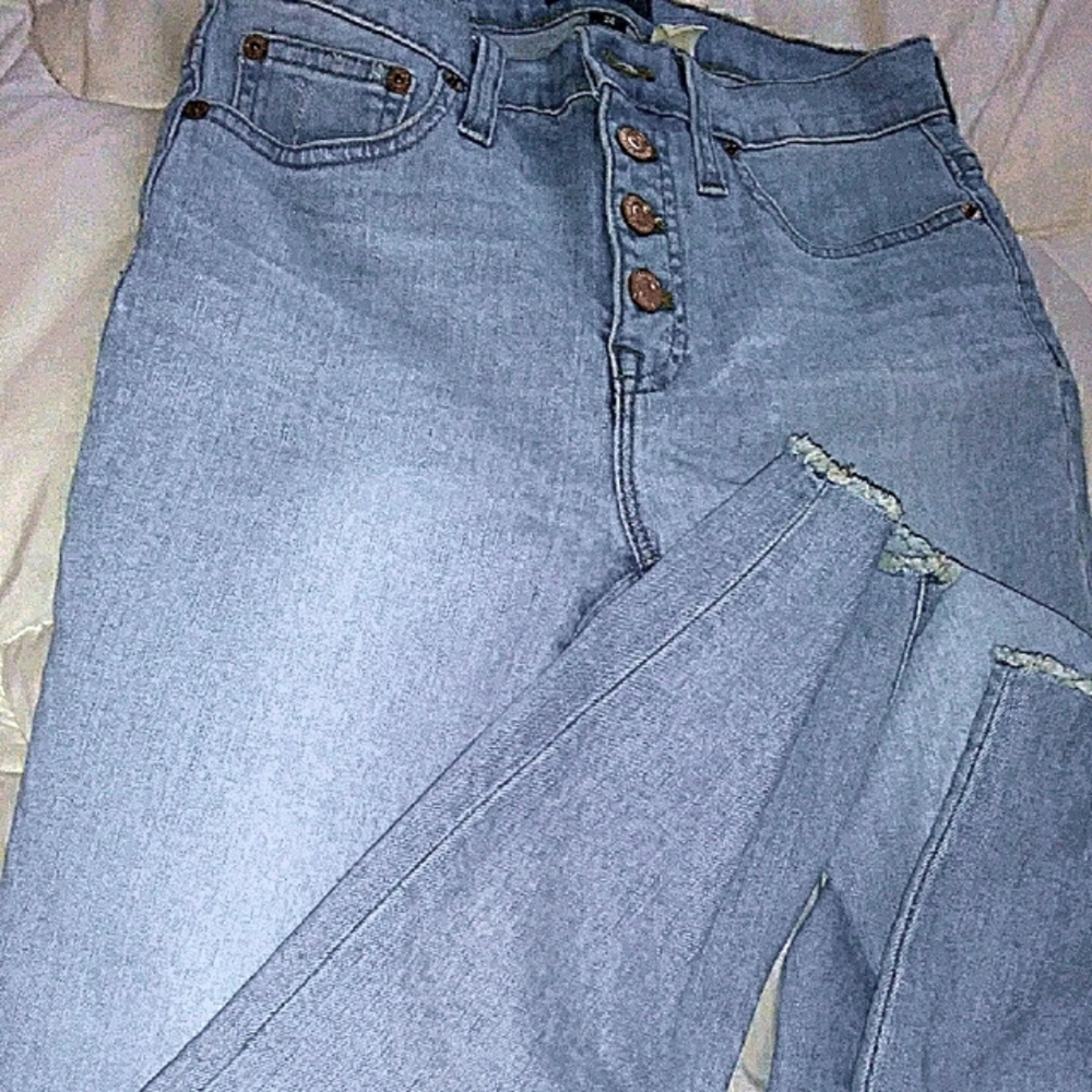J. Crew 9" hi rise raw edge toothpick